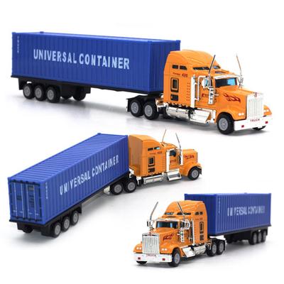 Bebek Acc mağaza 1/65 Döküm Metal Konteyner Kamyon Mühendislik Araç Modeli Eğitim Çocuk Oyuncak