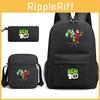 Ben 10 Children Backpack Cartoon Design Canvas School Bag Student Traveling