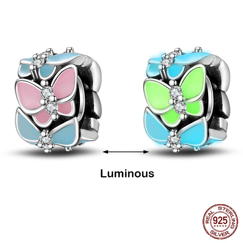 Kupferfarbene Im Dunkeln leuchtende Glühwürmchen Honigbiene Stern Anhänger Perlen Passen Qikaola Original Armbänder Feiner DIY Schmuck Geschenk