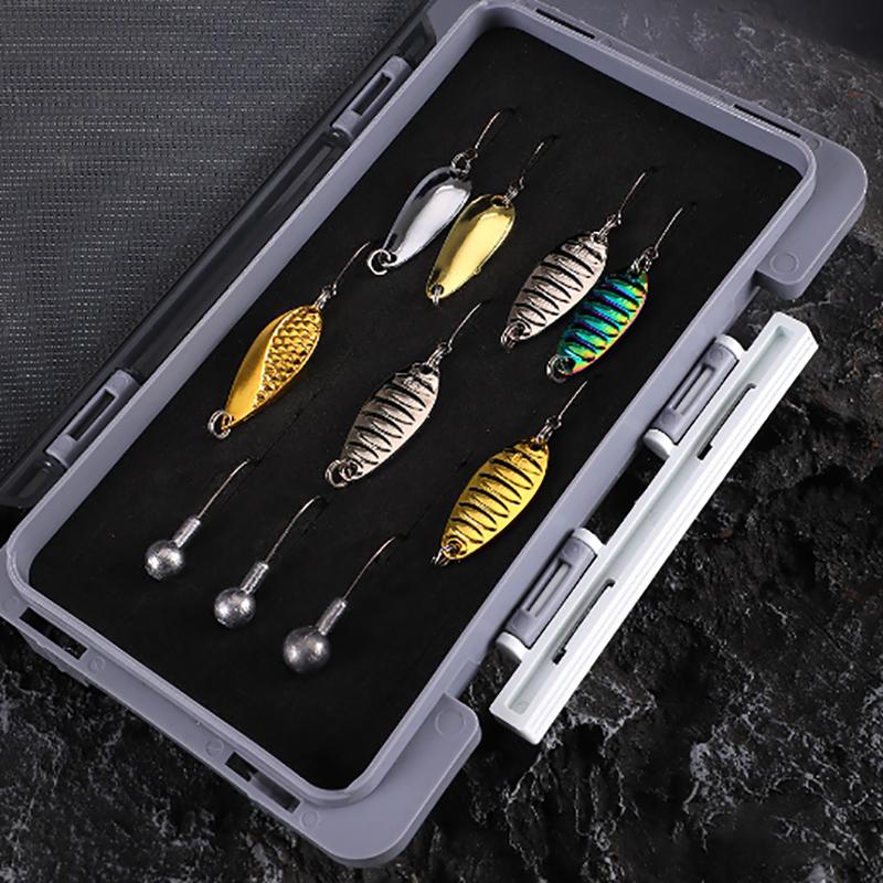 Fishing Baits Lures Storage Box Sponge Pad Tight Locking Buckle Portable Waterproof Leak-Proof Tackle Box Fishing Accessories