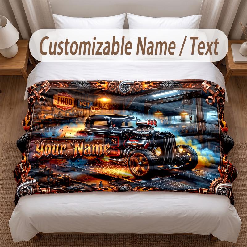 Other Similar Designs Theme Soft Blanket Personalized Custom Name Text Print Warm Blanket Home Sofa Bedroom Decor