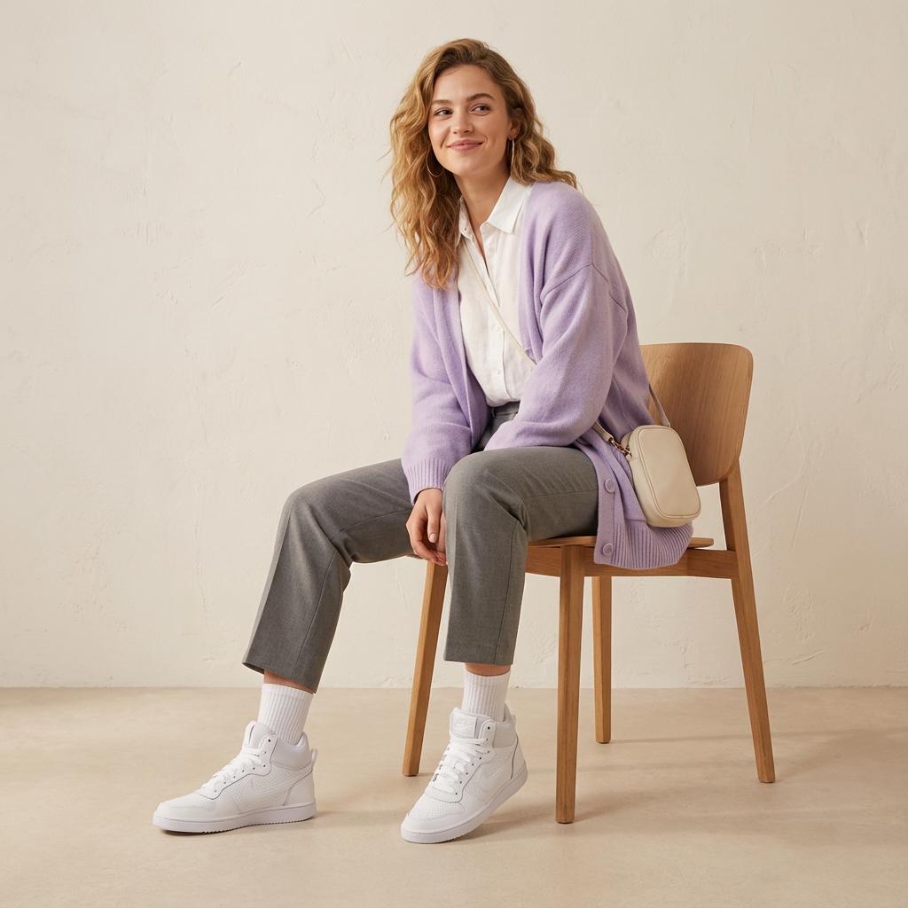 Nike Court Borough Mid Pelle Sintetica Comode Sportive Antiscivolo Durevoli Sneakers Mid-Top Sneakers da Donna Bianche 844906-110