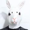 Süße weiße Kaninchen-Latexmaske Vollgesichts-Tierkopfbedeckung für Halloween-Party Cosplay Lustige Kostüm-Requisiten