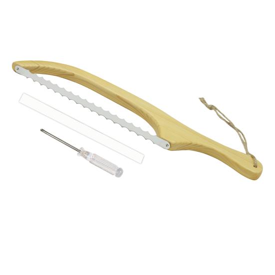 Dřevěný kráječ chleba Pila se šroubovákem Kryt kráječe Domácí kváskový kráječ chleba Bageta na toasty ozubené nástroje na krájení