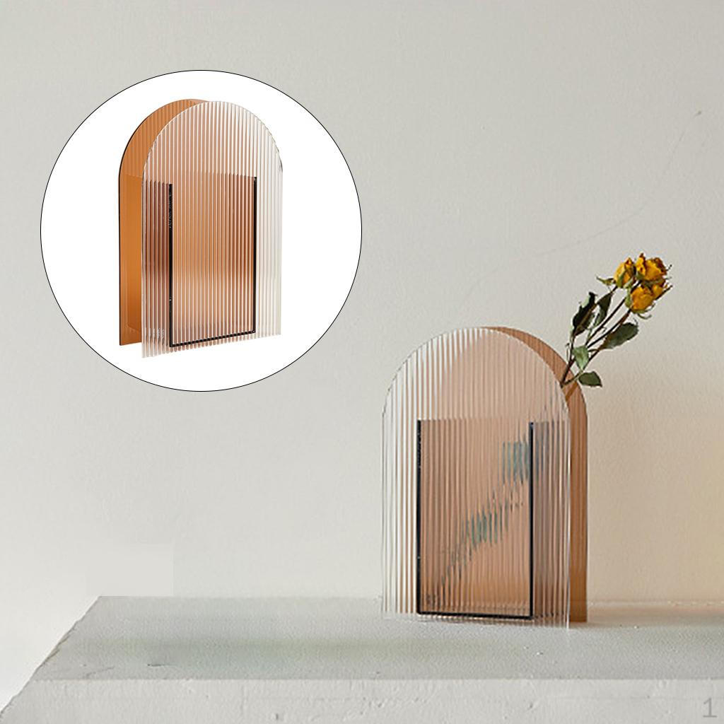 

Vase Acrylic Decorative Home Wedding Table Centerpiece, Modern Flower Arrangements s er for Office Brown 160x50x242mm