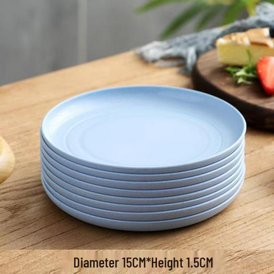 Sada biologicky odbouratelných plastových jídelních talířů odolných vůči vysokým teplotám