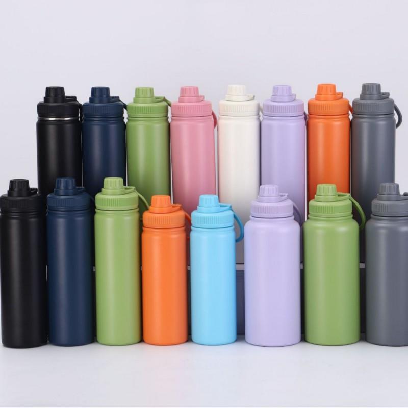 Stainless Steel Vacuum Insulated Thermos Bottle 304 Inner 201 Outer Large Capacity Travel Mug Outdoor Sports Office