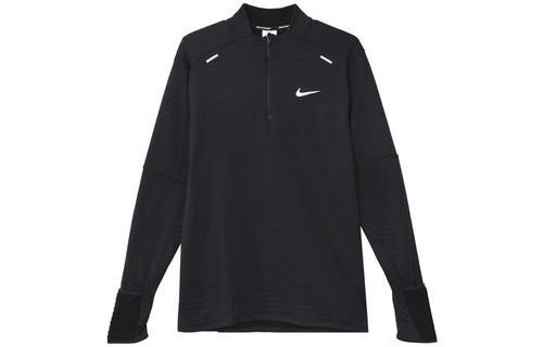 Nike Printed Logo Stand Collar Long Sleeve T-Shirt DD5663-010 M чёрный