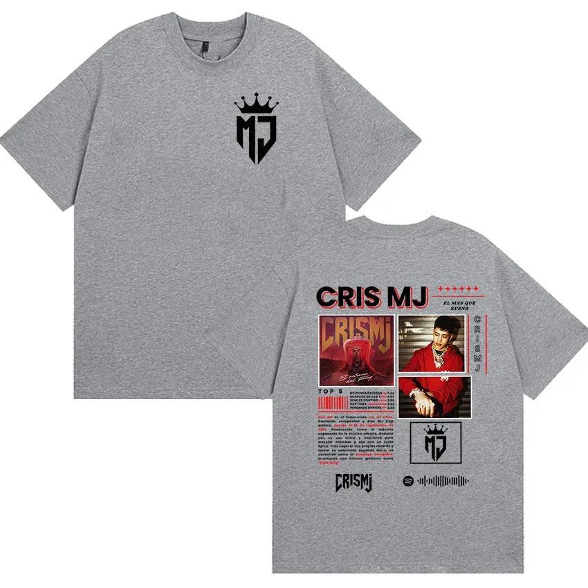 Rapper Cris Mj Album 2026 Graphic T Shirt Unisex Hip Hop Vintage Oversized T-shirts Summer High Quality Cotton T-shirt Streetwear