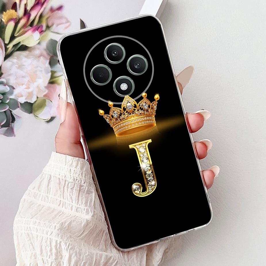 For Oppo Reno 12F 4G Case CPH2687 Cute Letters Cover Clear Silicone Case For Oppo Reno12 F Reno 12 FS Reno12F Soft Fundas Bumper