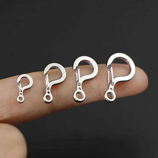 Carabiner Clip Pendant Clasps Spring Ring Jewelry Clasps Titanium Alloy Necklace Connector for Jewelry Bracelet Making