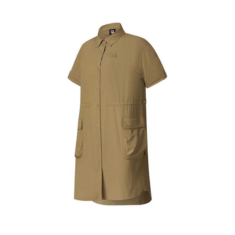 

Fila Explorer Classic Удобная Универсальная Рубашка средней длины с коротким рукавом Женские рубашки A11W537402F-DK S