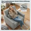 3-in-1 Sleeper Chair, Pull-Out Sofa Bed Chair with Adjustable Backrest, Grey