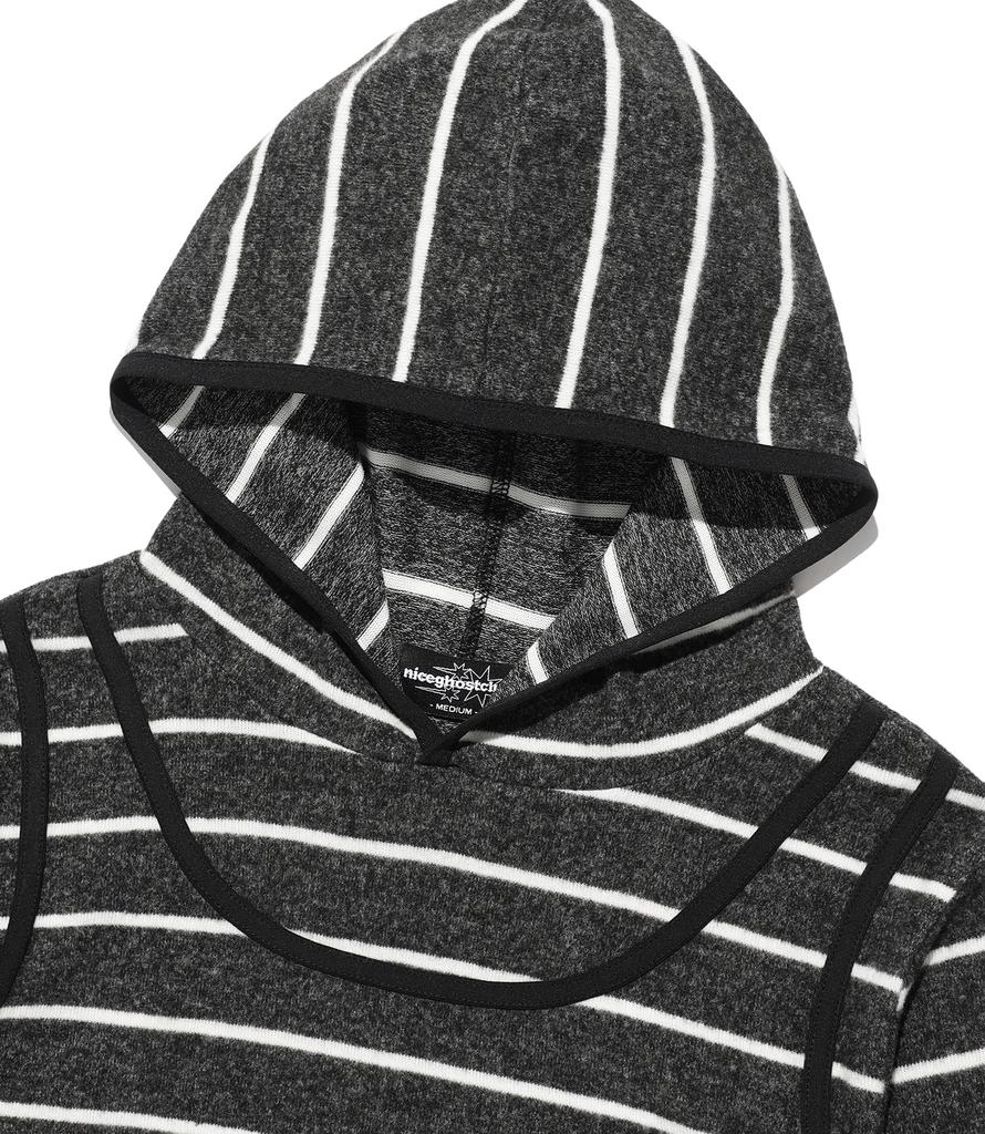 Stripe Sleeveless Hoodie_Charcoal(Ng2Fffm401A)