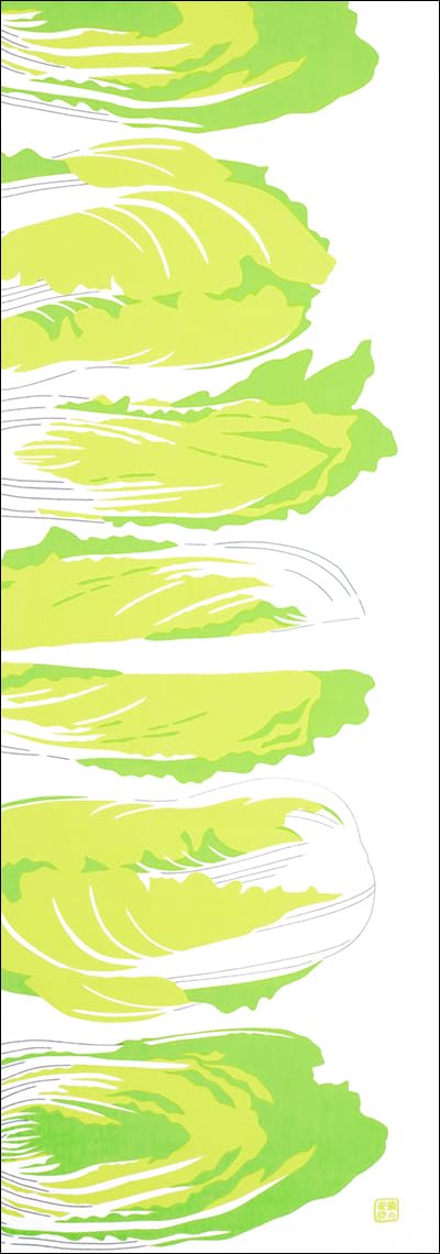 

Dyeing Anbo Tenugui Hakusai Green Authentic Dyed Cotton 100% Tokuoka Made in Japan 35cm x 100cm