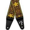 Fender Canadian Musical Instrument Strap Pasadena Woven Strap, Yellow Wallflower, 2"