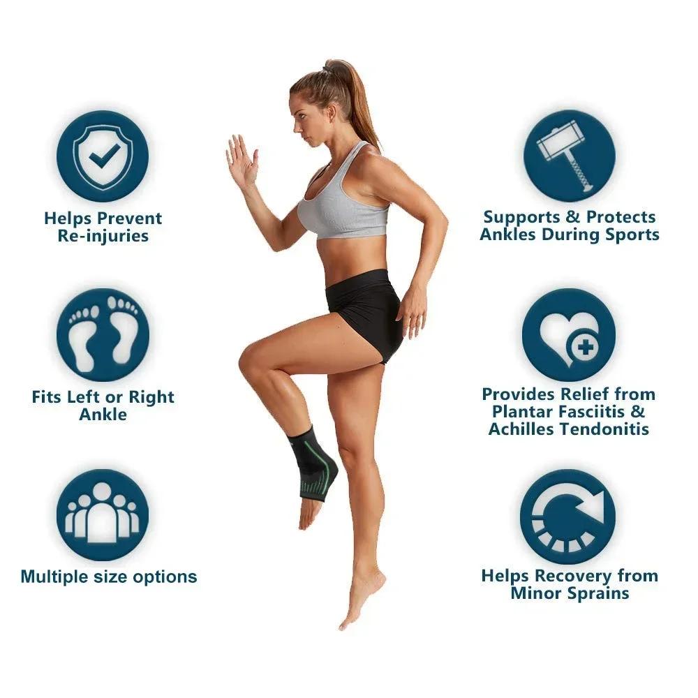 1Pc Achilles Tendon Support Brace Plantar Fasciitis Sock Ankle Compression Sleeve For Running Tendonitis Relief