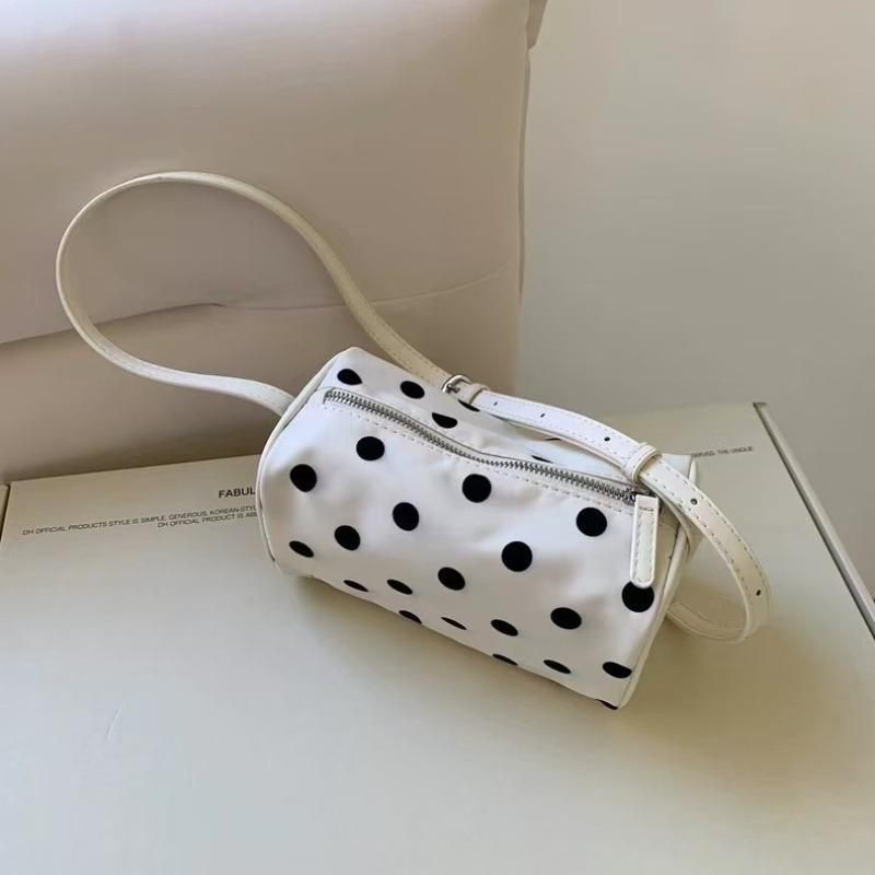 Fashionable Polka Dot Three-dimensional Pillow Bag Korean Casual Hand-held Toast Bag New Versatile Simple Shoulder Messenger Bag