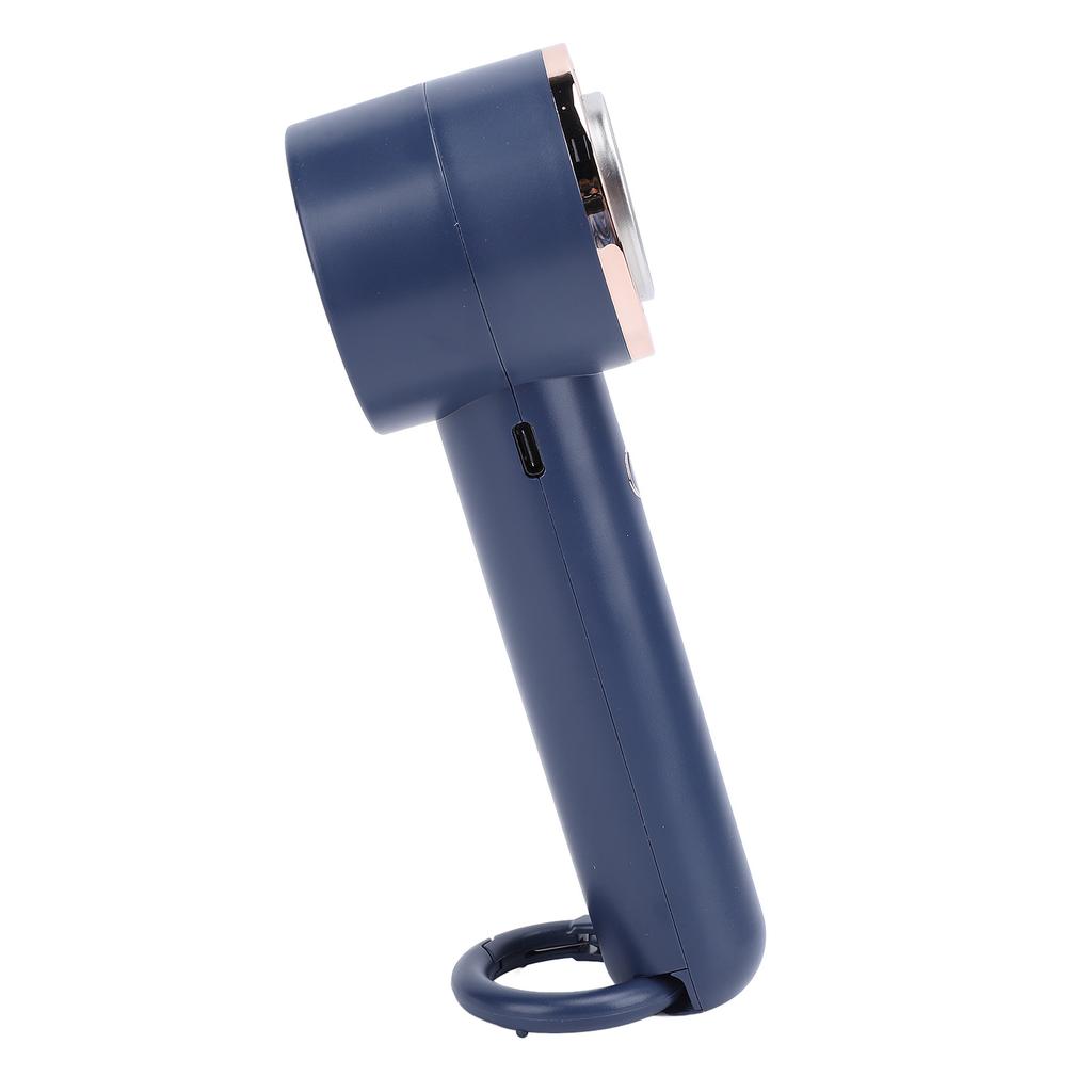 Handgekühlter Lüfter USB-Aufladung Tragbar Halbleiter Kältekompresse Mini Hand-Schreibtischlüfter für Outdoor-Wandern Marineblau