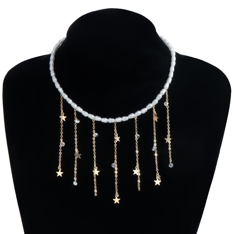 Sophisticated Baroque Styles Pearls Necklace Featuring Long Tassels Jewelry Accessory for Elegant and Graceful Look