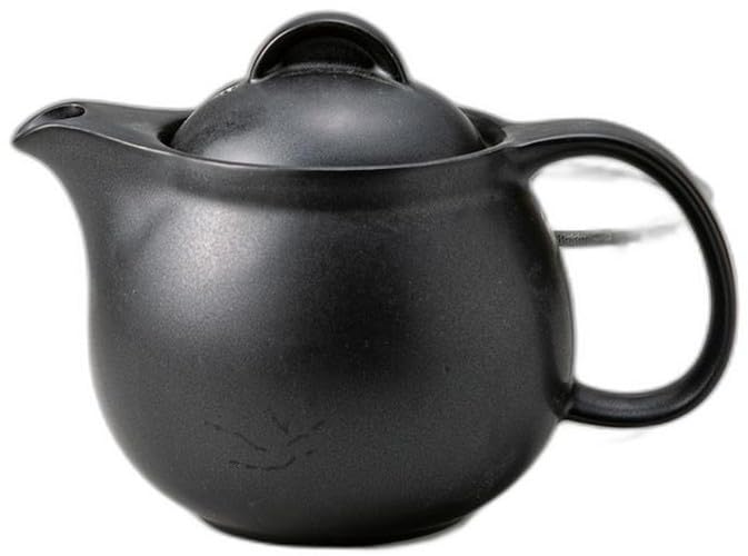 

Simple Circle Black Matte Small x x Pot Setomonohonpo Pot, [15.5 10.5 11.5cm, 440cc]