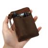 Black/Brown Leather EDC Organizer Genuine Leather EDC Pouch Pocket Outdoor Tool Pouch  Men Utility