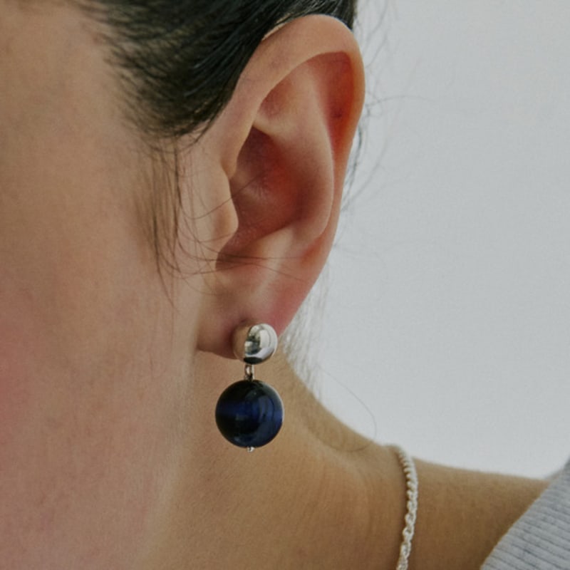 Etrive Ball Drop Earrings In Tiger Eye