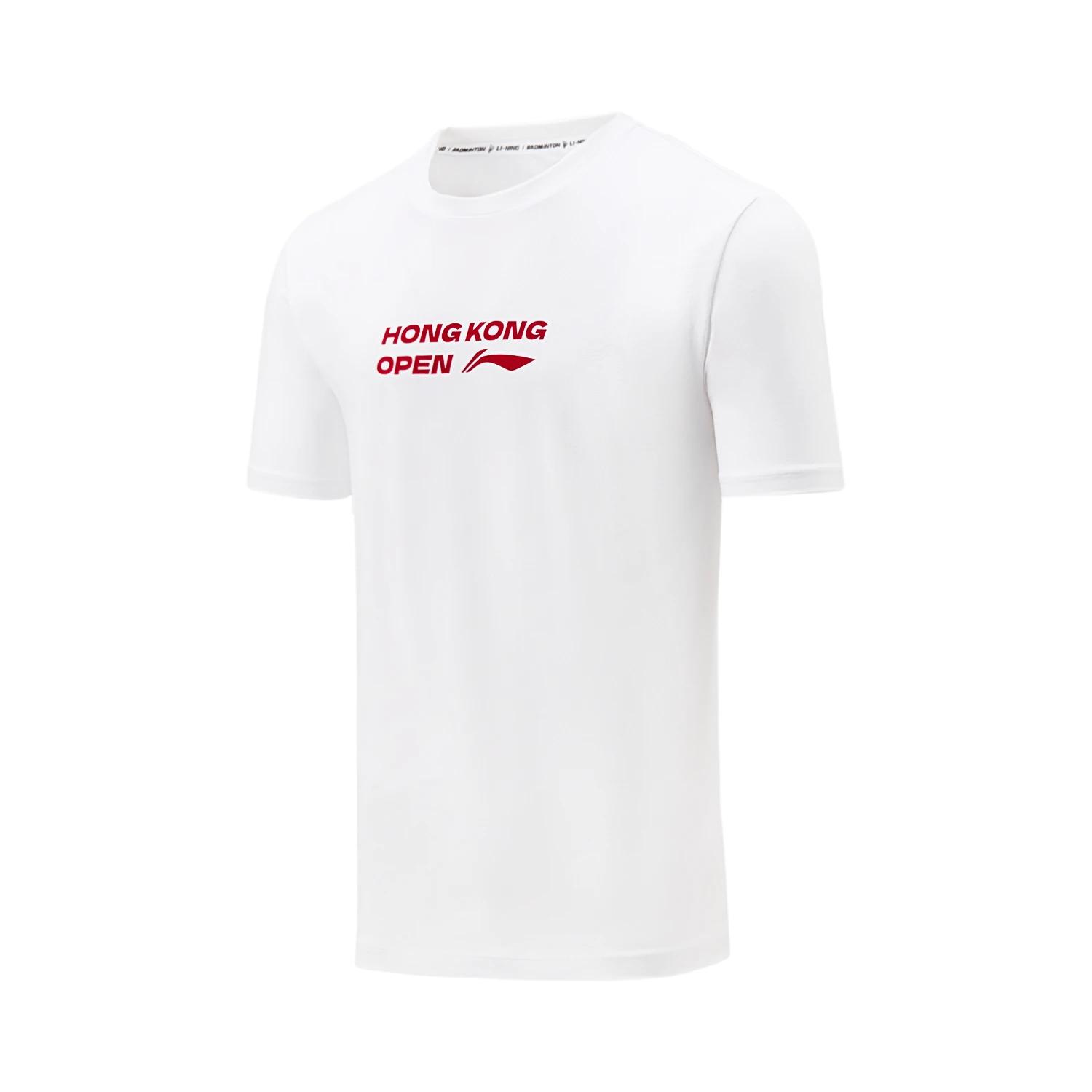 

Li Ning Бадминтон Серия Принт Буква Круглый Вырез Дышащая Футболка с Коротким Рукавом Унисекс Топы AHSVE73-2 M