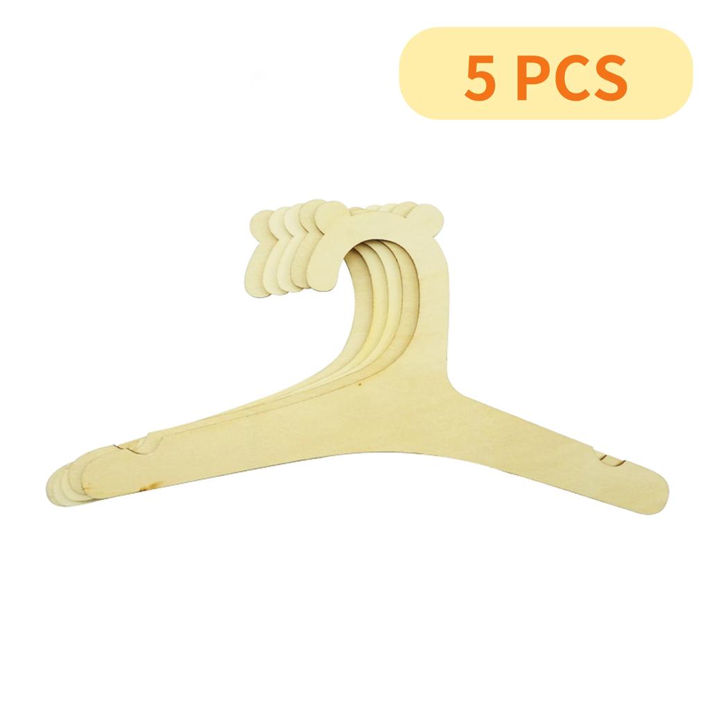 5/10 Pcs Creative Baby Clothes Hanger Rack Baby Mini Wooden Hanger Home Girls Princess Room Nursery Decor for Kids Present