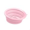 Face Bowl for Ice Space Saving Silicone Facial Camping Home Use Pink