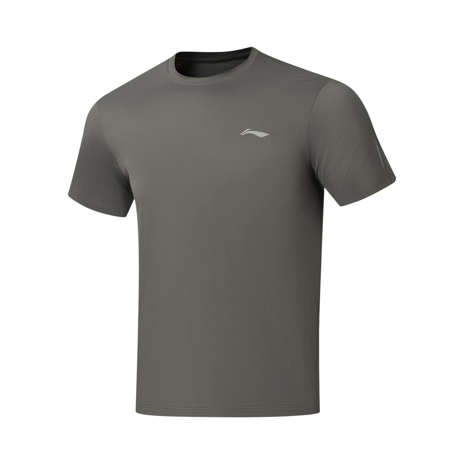 Li-Ning Breathable Moisture-Wicking Casual Round Neck Short Sleeve T-Shirt Men tops ATSWA73-3 S