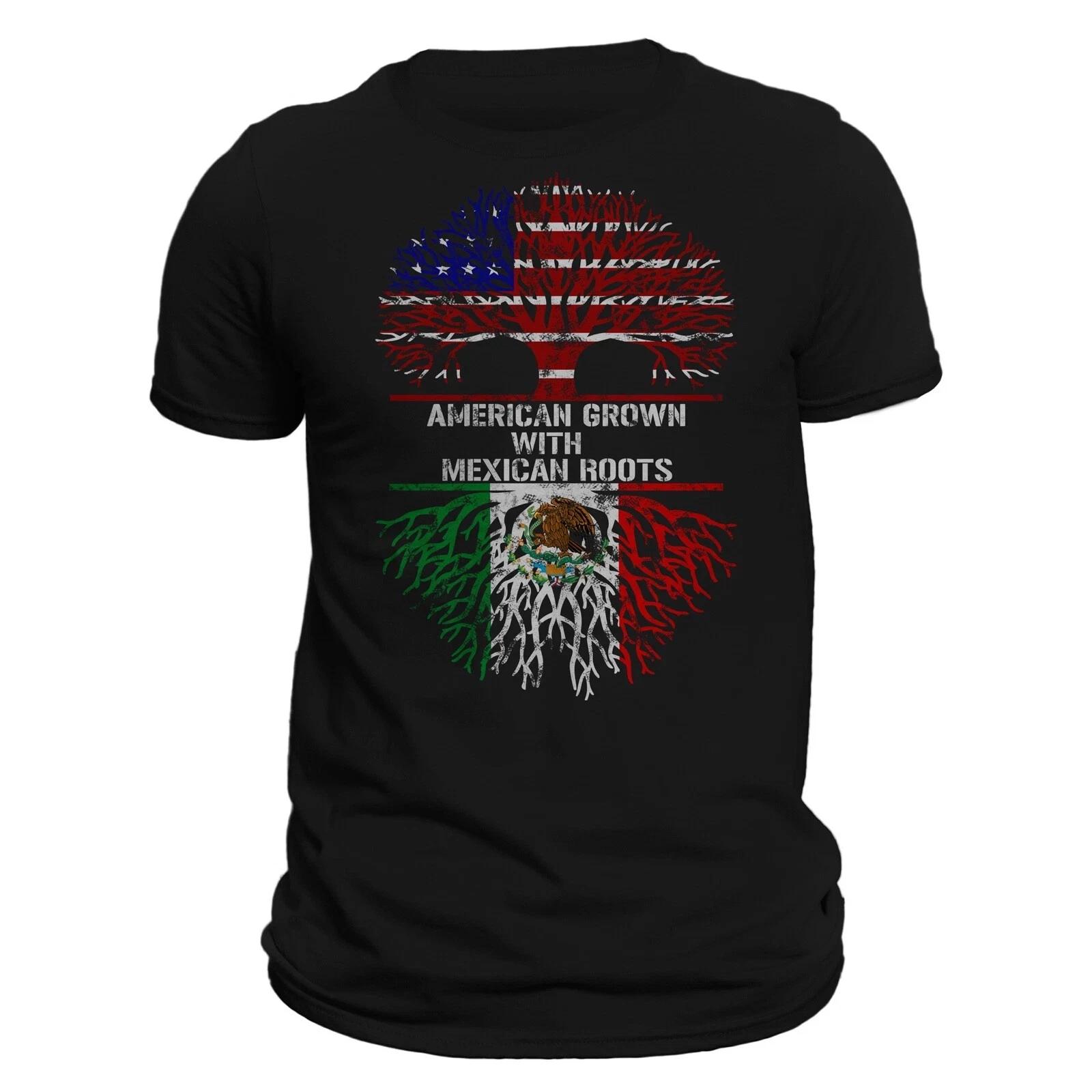 American Grown With Mexican Roots T- Shirt L