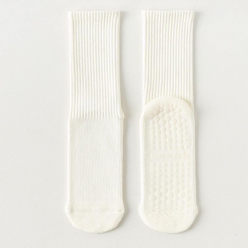 Women's Non-Slip Mid-Calf Yoga Socks - Thick Terry Pilates Fitness Socks