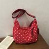 Casual Polka Dot Shoulder Bags Large Capacity Adjustable Strap Crossbody Bags Bow Underarm Bags
