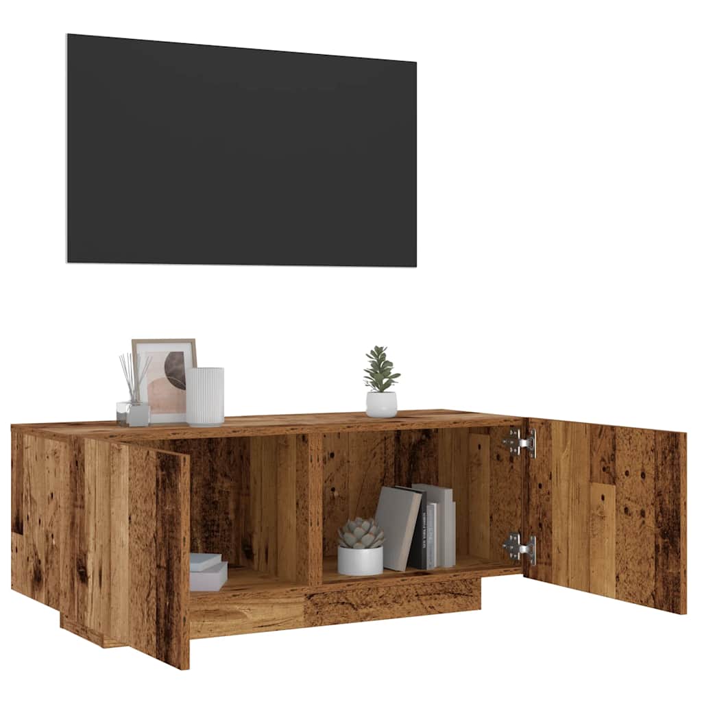 TV Cabinet with Rustic Wood Look 100 x 35 x 40 cm Engineered Wood