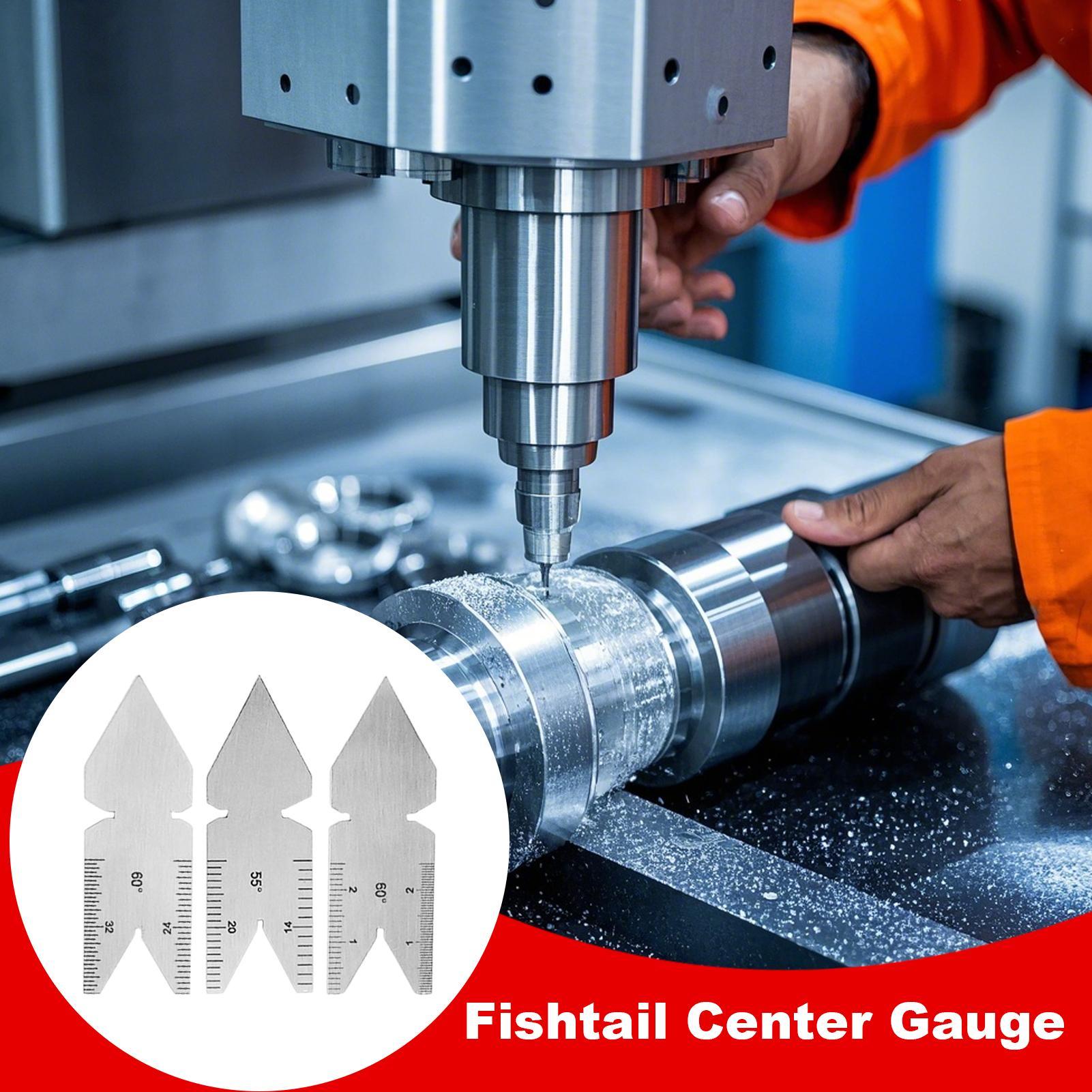 

Stainless Steel Fishtail Center Gauge 3 Pieces Screw Thread Tool Stainless Steel Pitch Gauge For Metalworking Layout Marking China Mainland