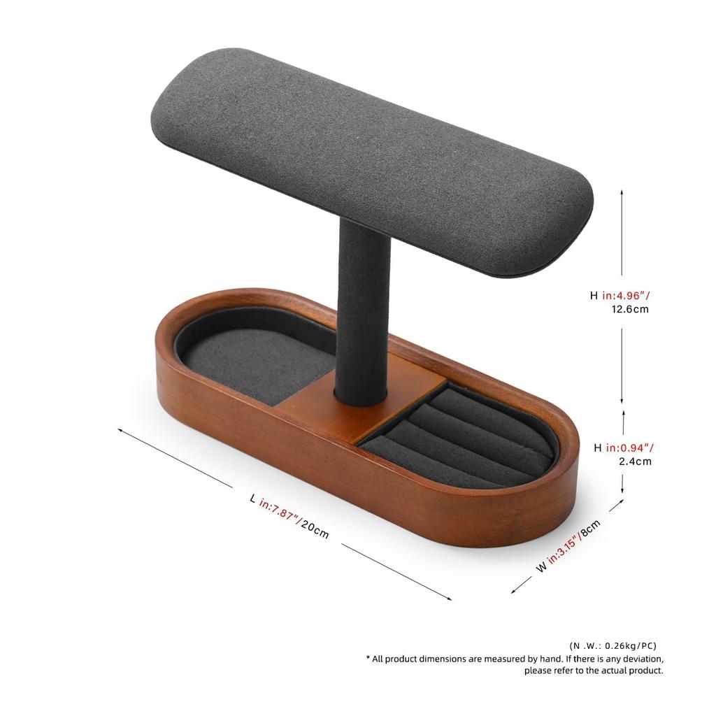 Oirlv Watch Watch Wooden Display Compatible with Qualified SM21202 Stand, 2-4 Stand, Stand, Storage, Photography, High-End, Stylish, Invoices, (Dark