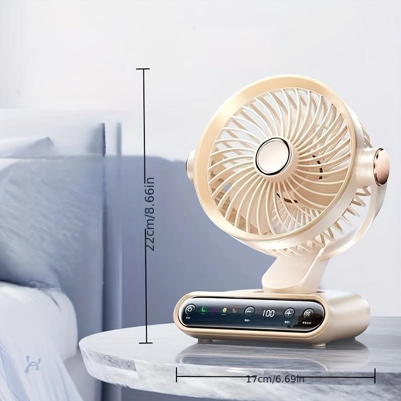 

Smart Desktop Circulation Fan 4 Modes And 100 Adjustable Speeds Timed Use with Long Battery Life for Bedroom Office Living Room And Outdoor білий