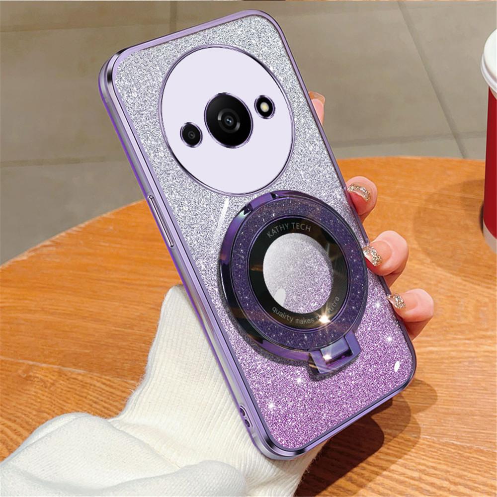 Pokovování Gradient Třpytivý Stojánek Pouzdro pro Xiaomi Redmi 13C 12 12C 10 10A 10C 9 9A 9C A3 A1 Plus Měkký Silikonový Kryt na Telefon