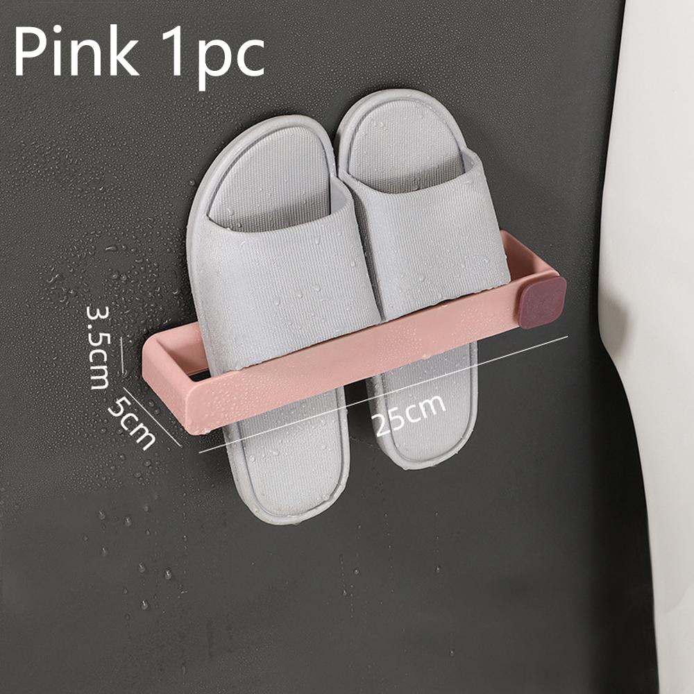 1-5PCS Drill-Free Tiered Shoe Organizer Wall Mounted Bathroom Storage Shelf for Slippers Accessories Space Saving 1190₽
