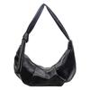 Large Capacity Hobo Bag Women's Vintage Pleated Shoulder Bag Commuter Crossbody Bag