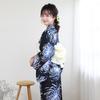 Yukata Set Blue with White and Light Blue Love Yukata Set [Brilliant Peace] "Wa Nadeshiko" Women's "Navy Chrysanthemums" Heart-Pounding 2-Piece