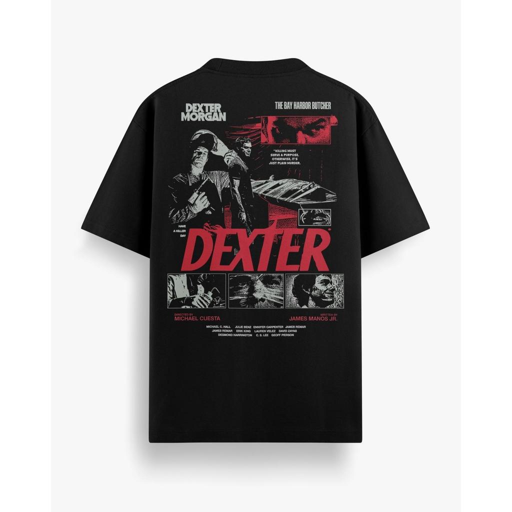 Klassische TV-Serie Dexter Print T-Shirt Lässig Baumwolle Retro T-Shirt Herrenmode Übergroß Streetwear Unisex