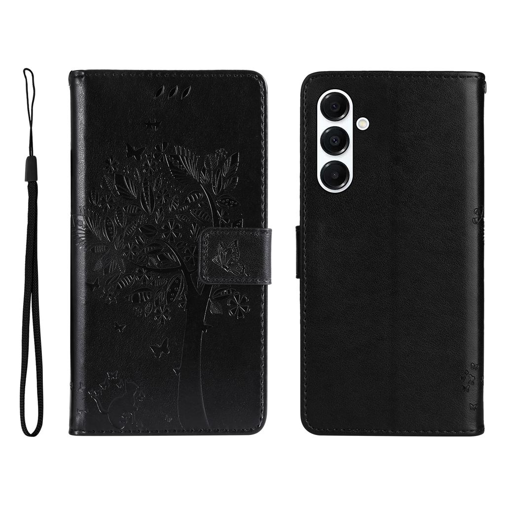 Für Samsung Galaxy A16 4G/Galaxy A16 5G/Galaxy A17 5G/Galaxy A26 5G Handyhülle mit Ständer Katzenbaum-Muster Leder-Portemonnaie Handy-Cover