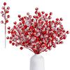20/26cm Christmas Decoration Snowflake Artificial Pine Needle Branches Berry for Home Decor Xmas Tree 2026 Navidad Gift Ornament