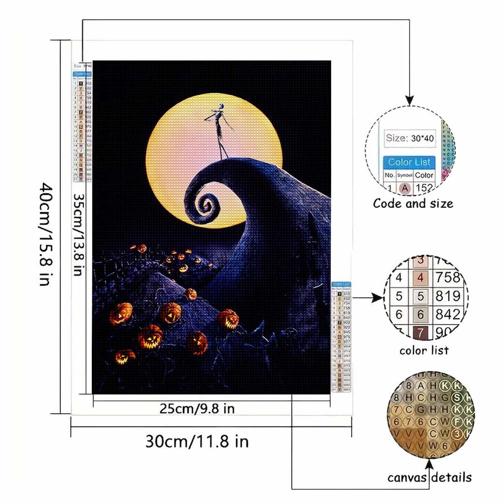 Full Round Diamond Painting Under The Moon Art Rhinestone Picture Mosaic DIY 5D Cross Stitch Embroidery Home Decoration