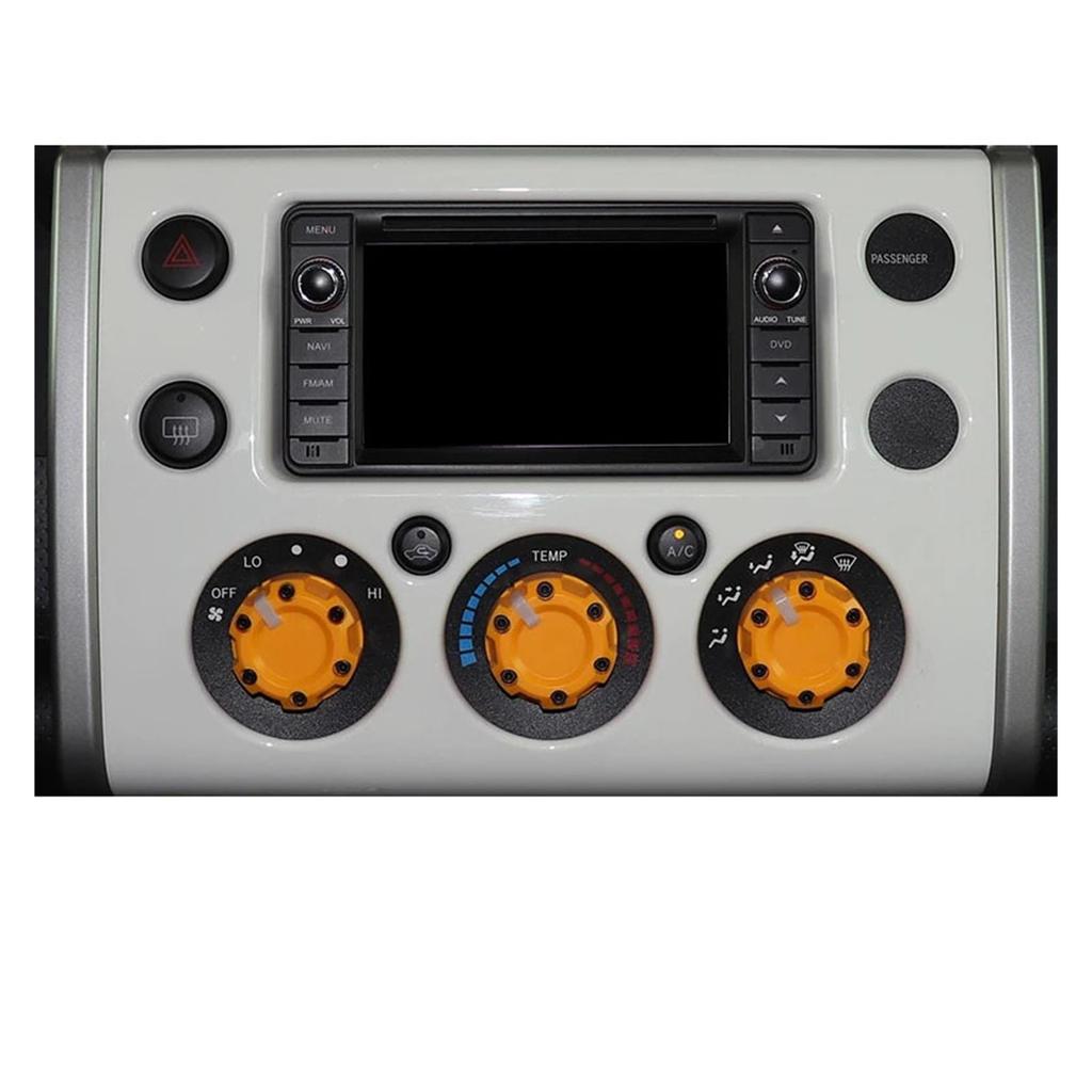 NIJIU Toyota FJ Cruiser Knoflík klimatizace Upravený FJ Středový ovládací panel Vnitřní dekorace Tlačítko klimatizace Cruiser Kompatibilní (Černá)