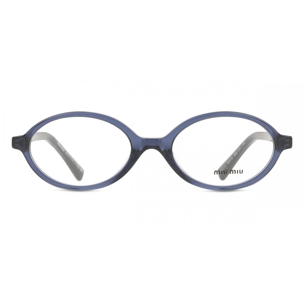 

Miu Miu Mu01xv 08q1o1 Women Eyeglasses Transparent Blue/50-18-140