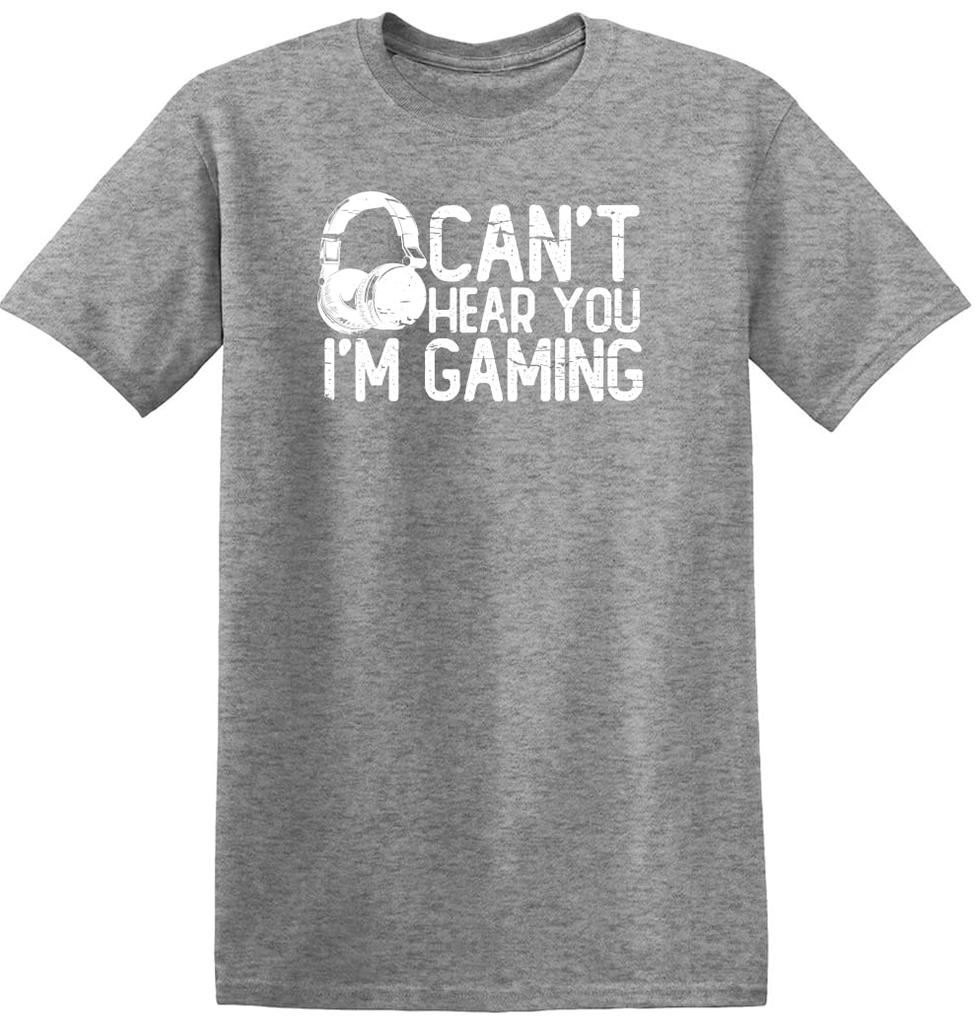 Cant Hear You Im Gaming Headset Graphic Video Games Gamer Mens Funny T Shirt