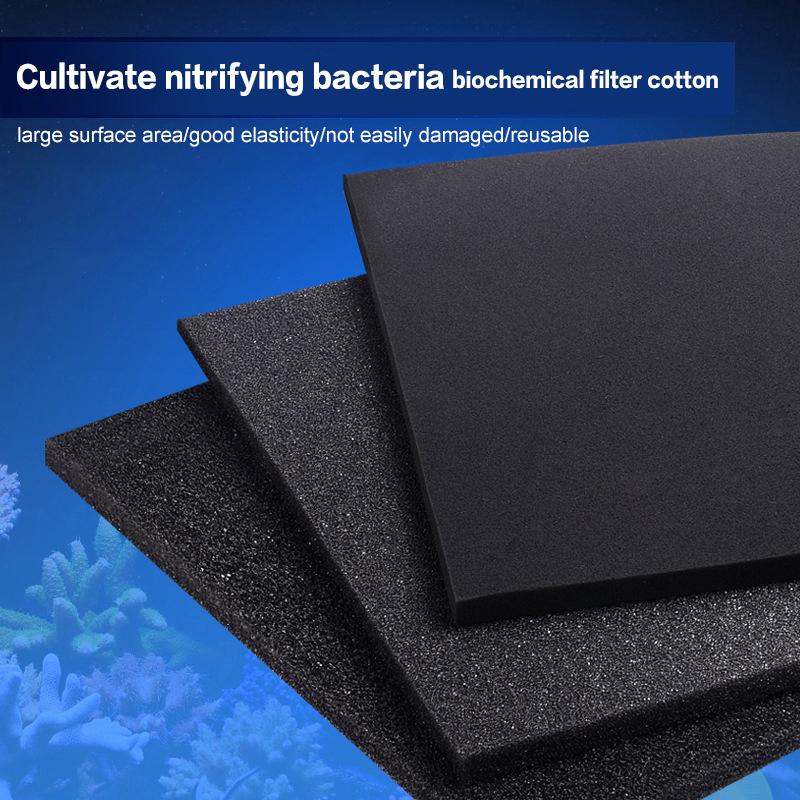 4 Sizes Black Filtration Foam Aquarium Fish Tank Biochemical Filter Sponge Air Filter Pad Skimmer Long Use Time Sponge